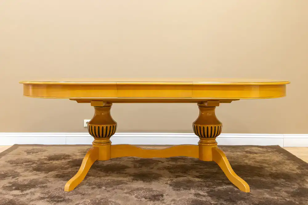 Solid wood dining table with elegant finish