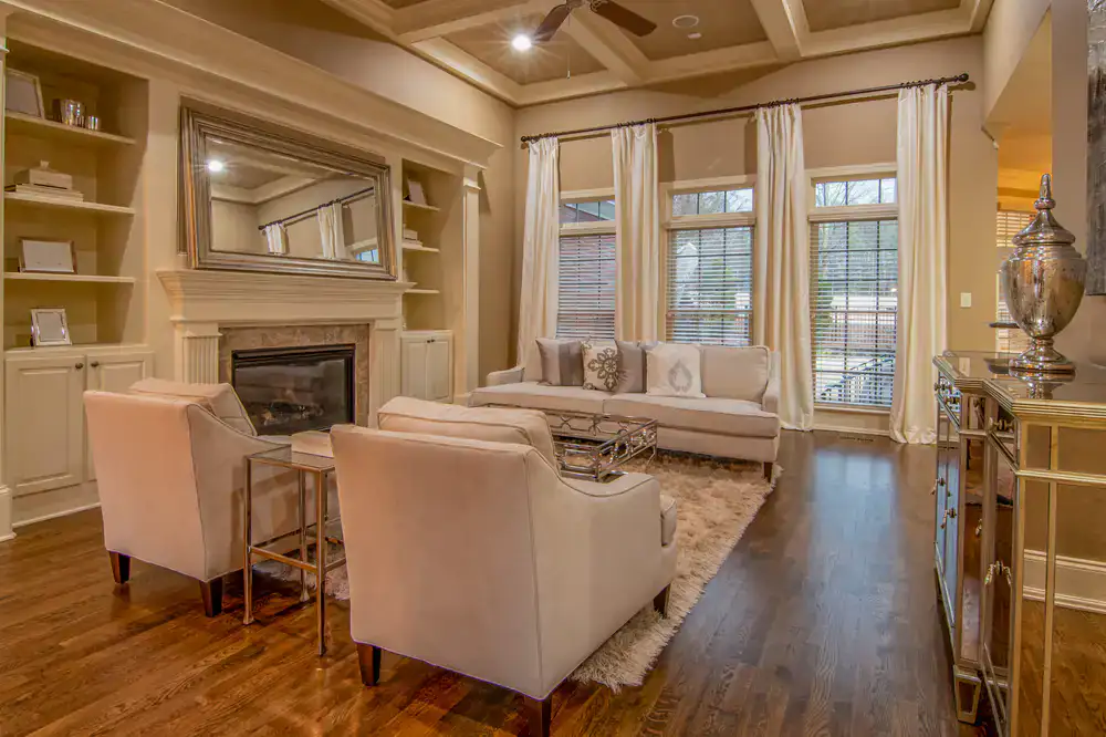 Elegant contemporary living room setup